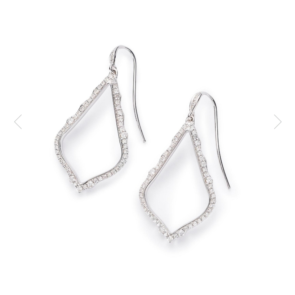 Kendra Scott pave diamond14kwhite gold Sophia Drop